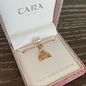 Slovar 18CT Gold Plated Trinity Knot Necklace